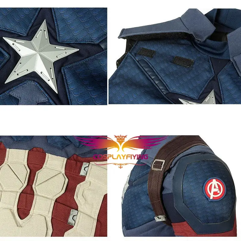 Cosplayfly Marvel Comics Avengers: Endgame Captain America Steven Rogers Cosplay Costume For Halloween Carnival 8 Cosplayfly Marvel Comics Avengers: Endgame Captain America Steven Rogers Cosplay Costume For Halloween Carnival – Image 8