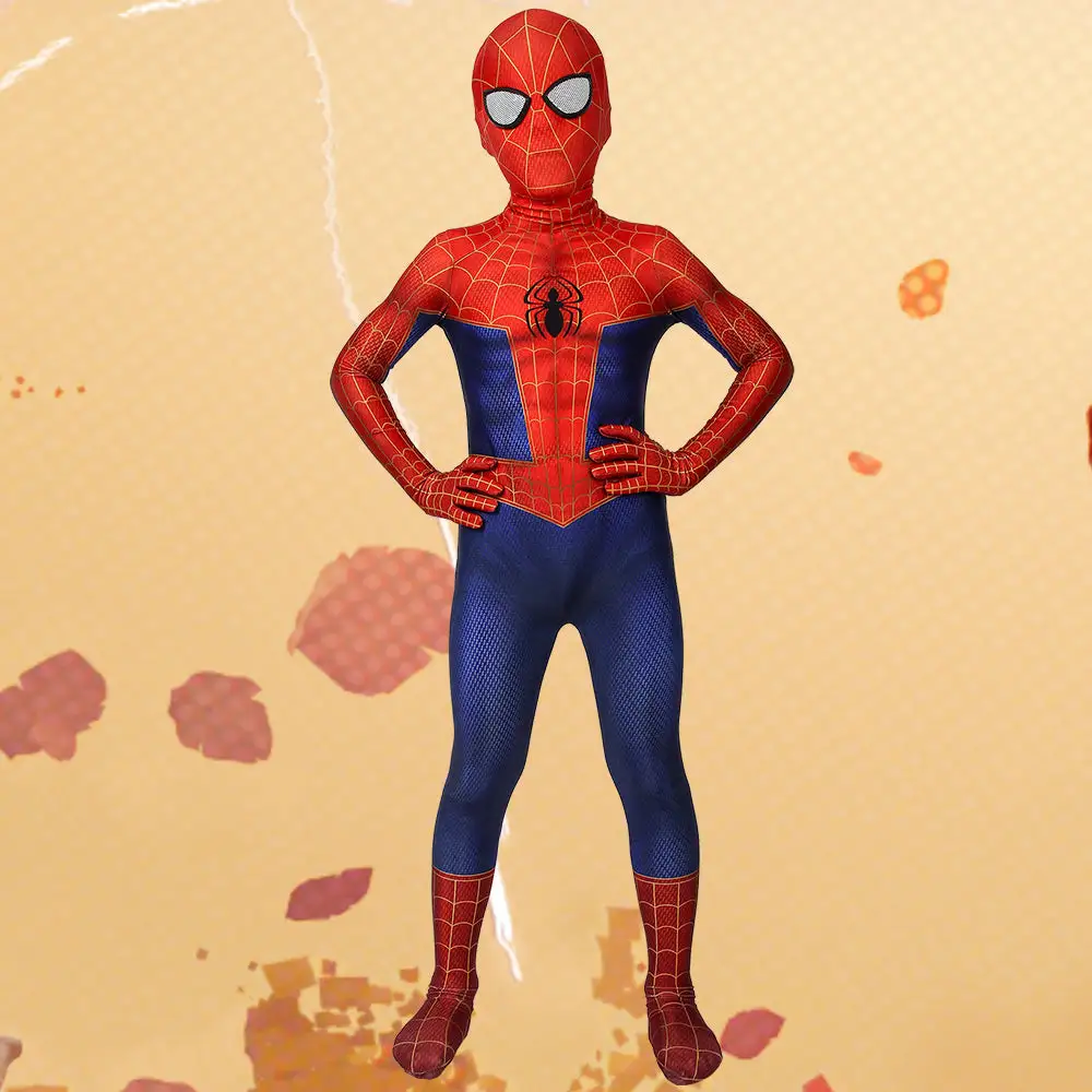 Cosplayfly Marvel Kids Cosplay Child Size Spider-Man Into The Spider-Verse Peter Parker Jumpsuit Cosplay Costume