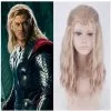 Cosplayfly Marvel Movie Avengers 2: Age Of Ultron Thor Odinson Blonde Curly Cosplay Wig Cosplay Prop For Boys Adult Men Halloween Carnival Party