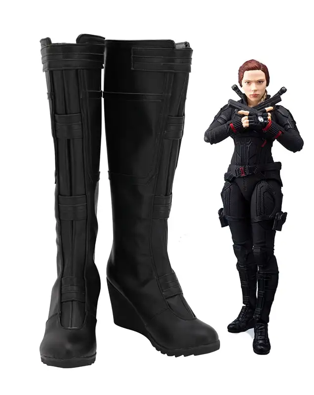 Cosplayfly Marvel Movie Avengers: Endgame Black Widow Natasha Romanoff Cosplay Shoes Boots Custom Made For Adult Men And Women Halloween Carnival