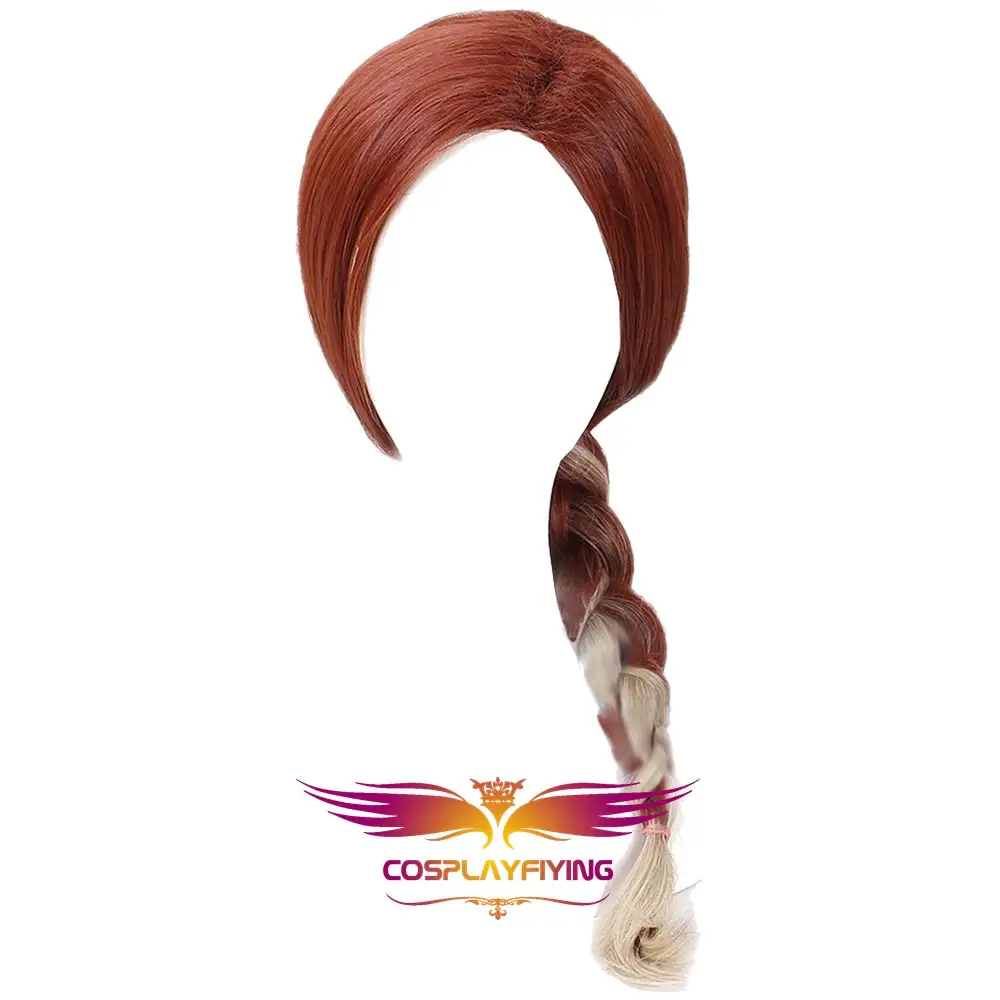 Cosplayfly Marvel Movie Avengers: Endgame Black Widow Natasha Romanoff Gradient Braid Half Long Cosplay Wig Cosplay Prop For Girls Adult Women Halloween Carnival Party