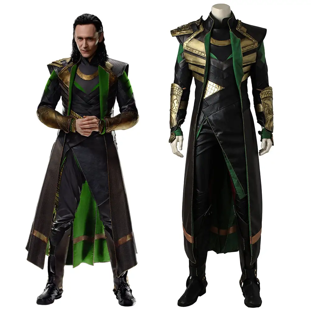 Cosplayfly Marvel Avengers Thor 2: The Dark World Loki Odinson Cosplay Costume Luxurious Version Halloween