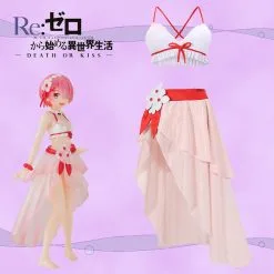 Cosplayfly Re:Life In A Different World From Zero Ram Pink Swimsuit Cosplay Costume Halloween Carnival