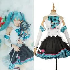 Cosplayfly VOCALOID Magic Future Concert Hatsune Miku Cosplay Costume Black Dress For Adult Women