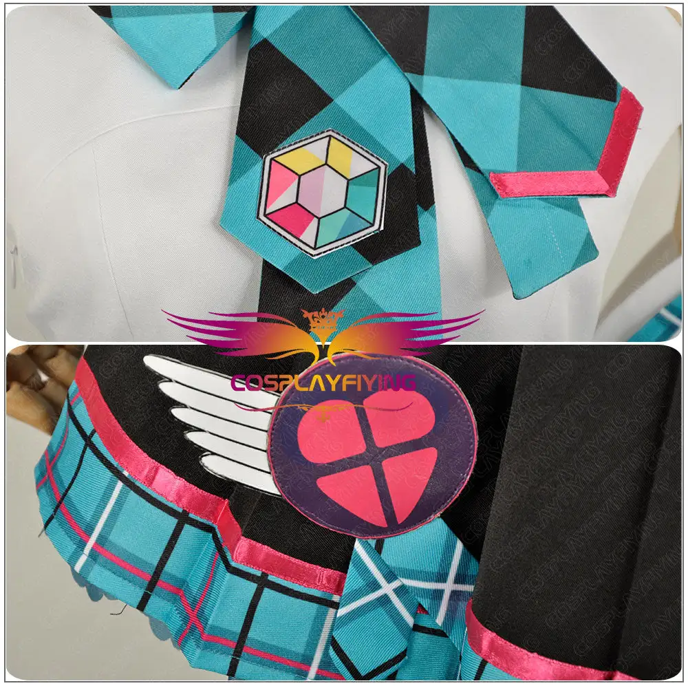 Cosplayfly VOCALOID Magic Future Concert Hatsune Miku Cosplay Costume Black Dress For Adult Women – Image 6