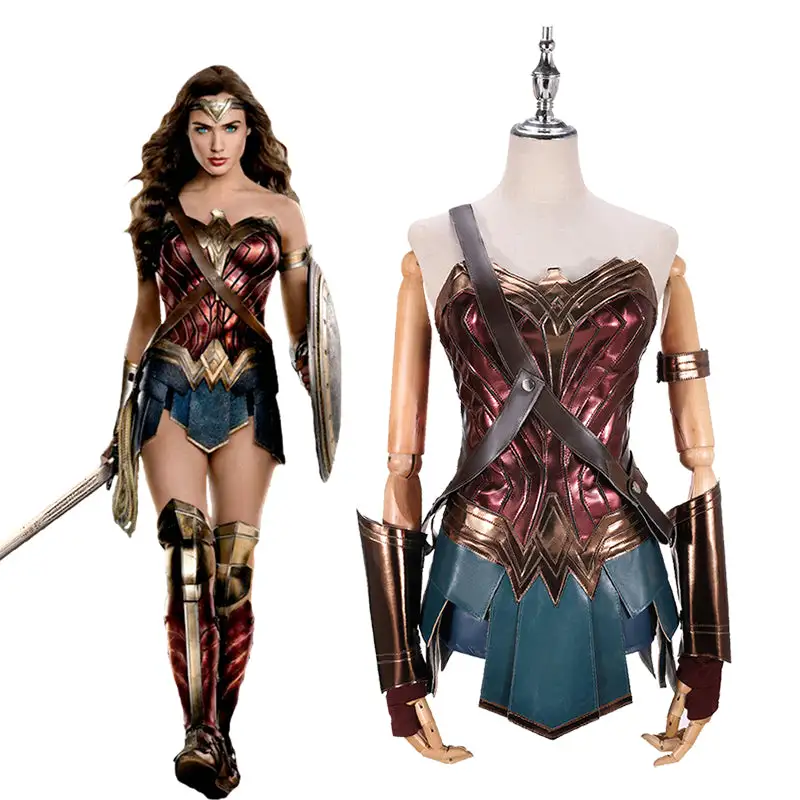 Cosplayfly DC Comics Batman V Superman: Dawn Of Justice Wonder Woman Diana Adult Cosplay Costume Classic Version 1 Cosplayfly DC Comics Batman V Superman: Dawn Of Justice Wonder Woman Diana Adult Cosplay Costume Classic Version
