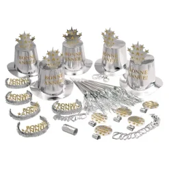 WIDMANN Accessoires Bonne Année, Argent Pour 10 Personnes (21 Pièces) -Pas Cher Cosplay Magasin accessoires bonne annee argent pour 10 personnes 21 pieces 2