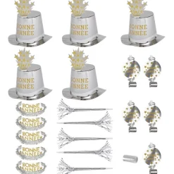 WIDMANN Accessoires Bonne Année, Argent Pour 10 Personnes (21 Pièces)
