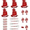 WIDMANN Accessoires Bonne Année, Rouge Pour 10 Personnes (21 Pièces)