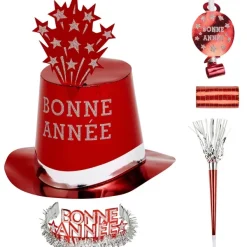WIDMANN Accessoires Bonne Année, Rouge Pour 10 Personnes (21 Pièces) -Pas Cher Cosplay Magasin accessoires bonne annee rouge pour 10 personnes 21 pieces 3