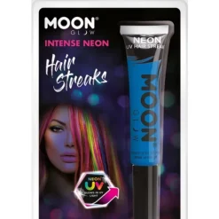 Smiffys Coloration Mèches De Cheveux UV Néon Bleu– Moon Glow -Pas Cher Cosplay Magasin coloration meches de cheveux uv neon bleu moon glow 2