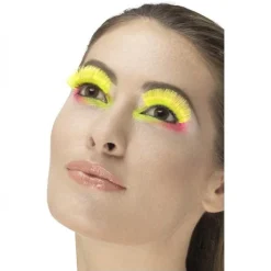 Smiffys Faux Cils Jaune Fluo