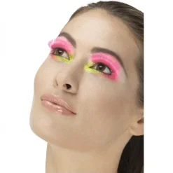 Smiffys Faux Cils Rose Fluo