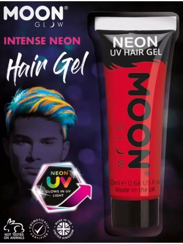 Smiffys Gel UV Néon Rouge Intense – Moon Glow 1 Smiffys Gel UV Néon Rouge Intense – Moon Glow