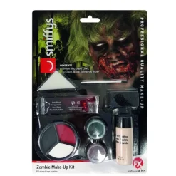Smiffys Kit Maquillage Multicolore Zombie (peinture Visage, Latex Liquide, Sang)