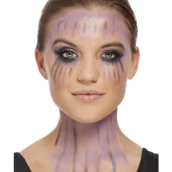 Maquillage Effets Spéciaux Smiffys, Kit Diseuse De Bonne Aventure, Aqua, Avec Des Pierres Précieuses, Des Paillettes, Des Bijoux -Pas Cher Cosplay Magasin maquillage effets speciaux smiffys kit diseuse de bonne aventure aqua avec des pierres precieuses des paillettes des bijoux 3