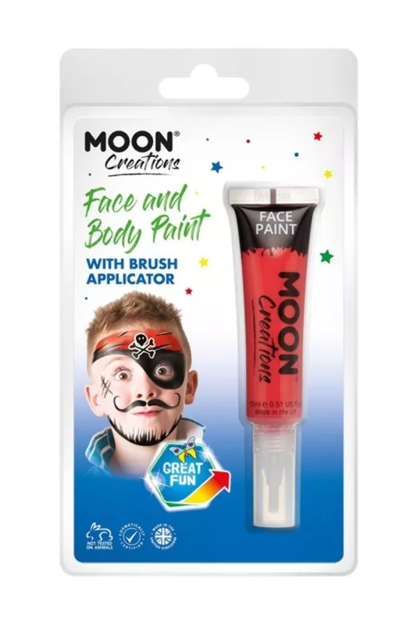 Smiffys Maquillage Moon Créations, Visage Corps Rouge,15ml 1 Smiffys Maquillage Moon Créations, Visage Corps Rouge,15ml