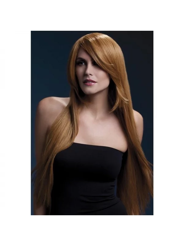 Smiffys Perruque Amber Sexy, Châtain 1 Smiffys Perruque Amber Sexy, Châtain