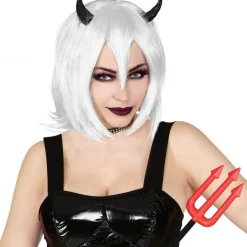 WIDMANN Perruque Cosplay Diablesse Avec Cornes Intégrées -Pas Cher Cosplay Magasin perruque cosplay diablesse avec cornes integrees 2