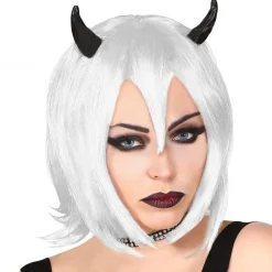 WIDMANN Perruque Cosplay Diablesse Avec Cornes Intégrées