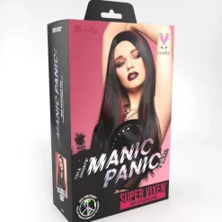 Smiffys Perruque Femme Manic Panic, Cheveux Longs, (Noir Avec Mèches Rouge) 8 Smiffys Perruque Femme Manic Panic, Cheveux Longs, (Noir Avec Mèches Rouge) -Pas Cher Cosplay Magasin perruque femme manic panic cheveux longs noir avec meches rouge 3