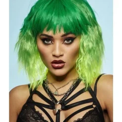Smiffys Perruque Femme Manic Panic (Dégradé De Vert)