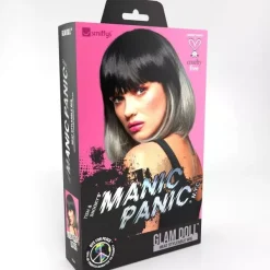 Smiffys Perruque Femme Manic Panic (Noir Et Gris) -Pas Cher Cosplay Magasin perruque femme manic panic noir et gris 3