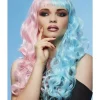 Smiffys Perruque Femme Manic Panic (Rose Et Bleue Pastel)