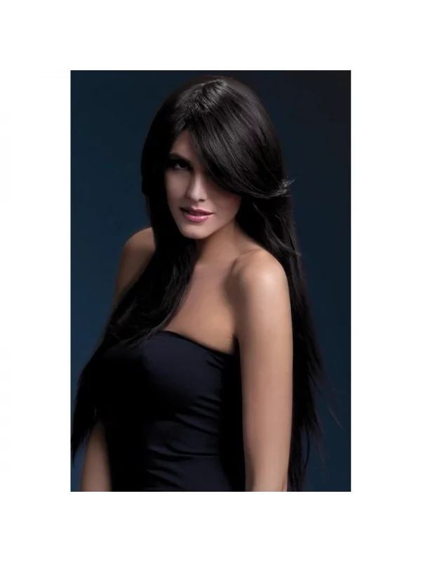 Smiffys Perruque Fever Amber Sexy 71 Cm, Brune 1 Smiffys Perruque Fever Amber Sexy 71 Cm, Brune
