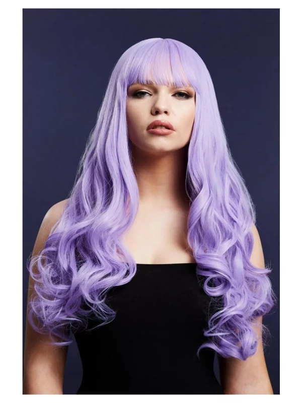Smiffys Perruque Fever Gigi, Violet, Cheveux Longs Bouclés, 62 Cm 1 Smiffys Perruque Fever Gigi, Violet, Cheveux Longs Bouclés, 62 Cm