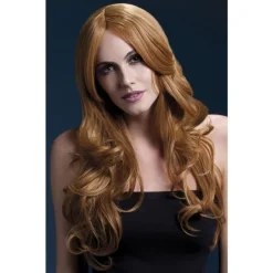 Smiffys Perruque Fever Khloe Sexy 66 Cm, Châtain
