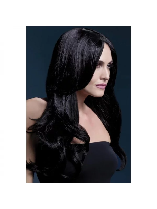 Smiffys Perruque Fever Khloe Sexy 66 Cm, Noire 1 Smiffys Perruque Fever Khloe Sexy 66 Cm, Noire