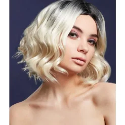 Smiffys Perruque Fever Kourtney, Blonde, 30cm