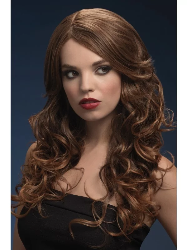 Smiffys Perruque Fever Nicole, Marron Clair, 66 Cm 1 Smiffys Perruque Fever Nicole, Marron Clair, 66 Cm