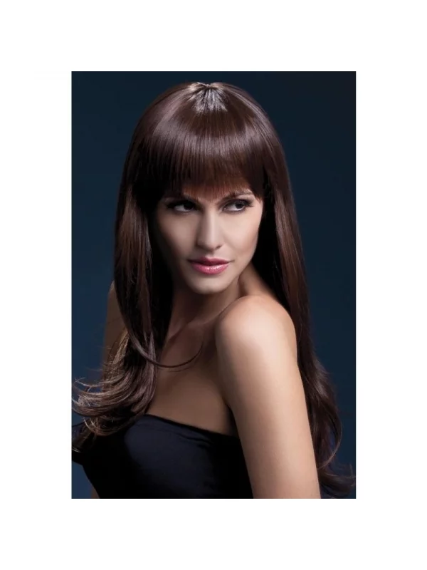 Smiffys Perruque Fever Sienna Sexy 66 Cm, Brune 1 Smiffys Perruque Fever Sienna Sexy 66 Cm, Brune