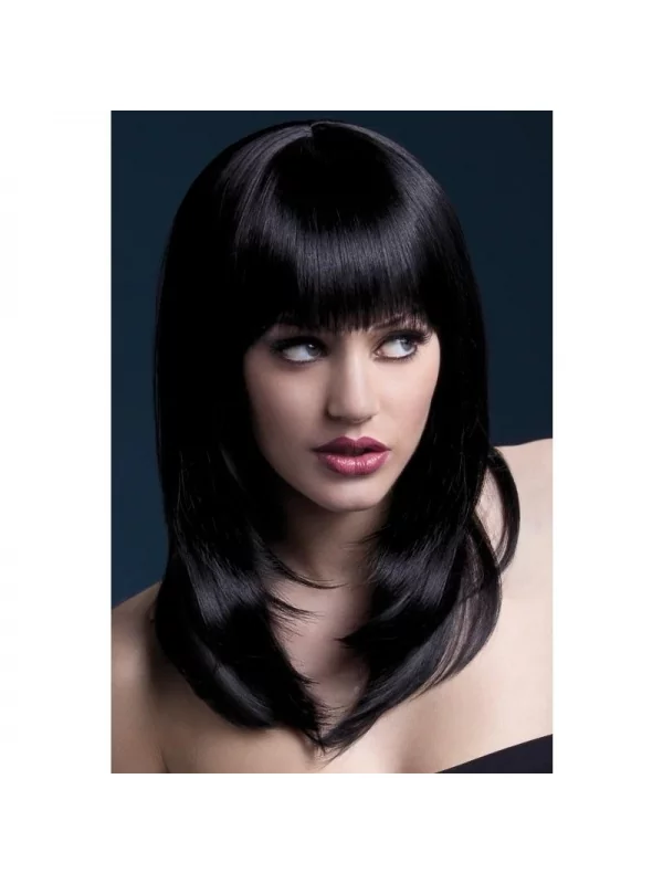 Smiffys Perruque Fever Tanja Sexy 48 Cm, Noire 1 Smiffys Perruque Fever Tanja Sexy 48 Cm, Noire
