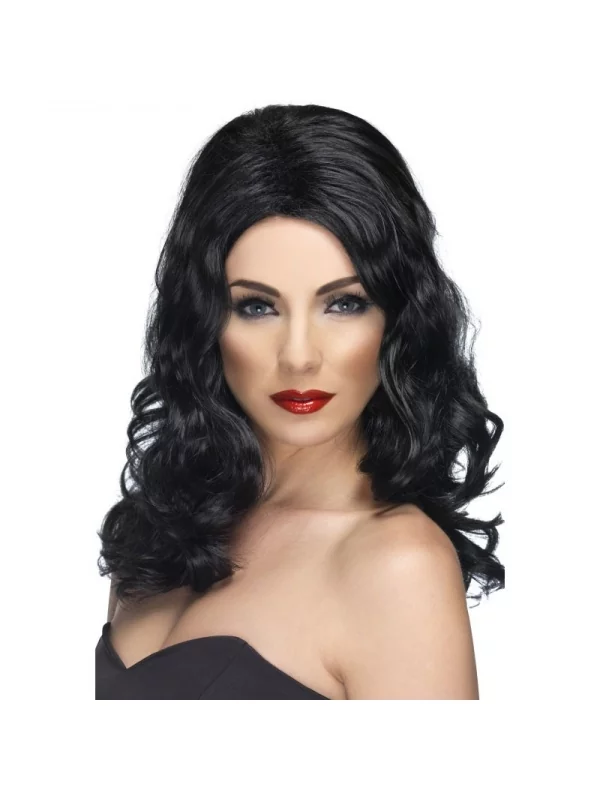 Perruque Glamour Longue Noire 1 Perruque Glamour Longue Noire
