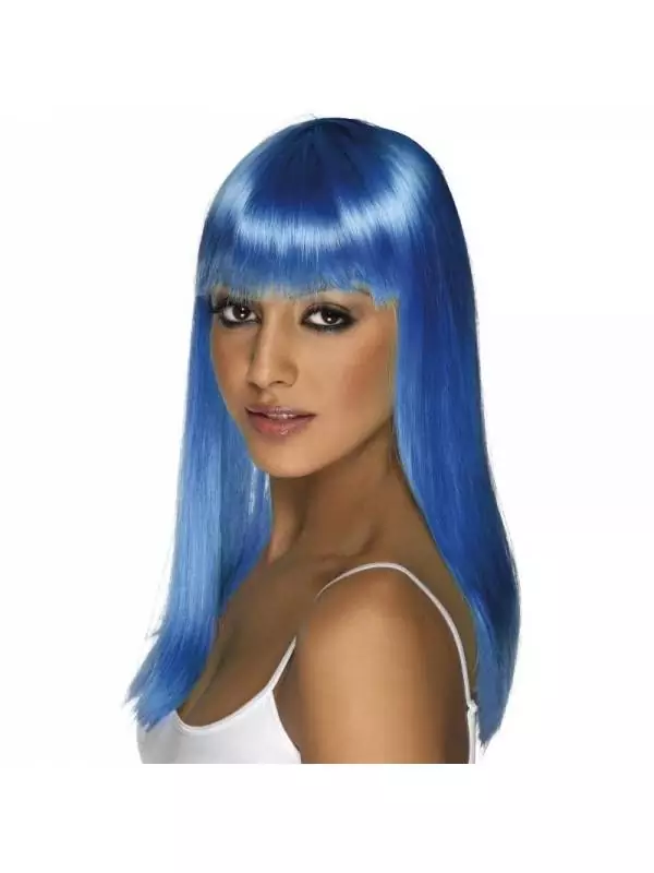 Smiffys Perruque Glamoura Bleu Fluo 1 Smiffys Perruque Glamoura Bleu Fluo