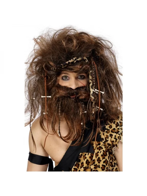 Smiffys Perruque Homme Des Cavernes Brun 1 Smiffys Perruque Homme Des Cavernes Brun