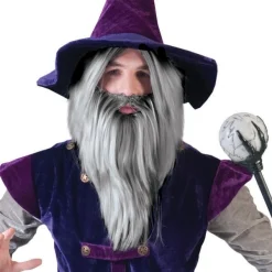 Perruque Magicien Avec Barbe Blanche