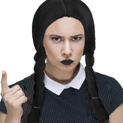 Perruque Noire Avec Deux Tresses Femme