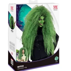 WIDMANN Perruque Sorcière Femme Verte 6 WIDMANN Perruque Sorcière Femme Verte -Pas Cher Cosplay Magasin perruque sorciere femme verte 2